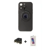 MARSİLYAN™- iPhone 13 Pro Max Kılıf Eksen Klasik Prime - Siyah Joko 5D Cam + Raze Metal Kamera Lens - GD