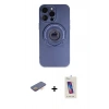 MARSİLYAN™- iPhone 13 Pro Max Kılıf Eksen Klasik Prime - Siyah Joko 5D Cam + Renkli Kamera Lens Koruma Cam - TU