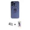 MARSİLYAN™- iPhone 13 Pro Max Kılıf Eksen Klasik Prime - Siyah Joko 5D Cam + Rainbow Kamera Lens Koruma Cam - REGD
