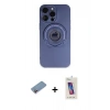 MARSİLYAN™- iPhone 13 Pro Max Kılıf Eksen Klasik Prime - Siyah Joko 5D Cam + Shine Kamera Lens Koruma Cam - PE