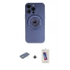 MARSİLYAN™- iPhone 13 Pro Max Kılıf Eksen Klasik Prime - Siyah Joko 5D Cam + Renkli Kamera Lens Koruma Cam - YL
