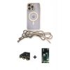 MARSİLYAN™- iPhone 13 Pro Max Kılıf Eksen Özel Seri - Şeffaf 360 Full Body Arka Koruyucu + Raze Metal Kamera Lens - GD