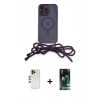MARSİLYAN™- iPhone 13 Pro Max Kılıf Eksen Özel Seri - Şeffaf 360 Full Body Arka Koruyucu + Shine Kamera Lens - GD
