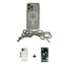 MARSİLYAN™- iPhone 13 Pro Max Kılıf Eksen Özel Seri - Şeffaf 360 Full Body Arka Koruyucu + Shine Kamera Lens - GD