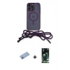 MARSİLYAN™- iPhone 13 Pro Max Kılıf Eksen Özel Seri - Şeffaf 360 Full Body Arka Koruyucu + Mavi Shine Kamera Lens Koruma Cam