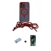 MARSİLYAN™- iPhone 13 Pro Max Kılıf Eksen Özel Seri - Şeffaf 360 Full Body Arka Koruyucu + Mavi Shine Kamera Lens Koruma Cam