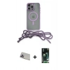 MARSİLYAN™- iPhone 13 Pro Max Kılıf Eksen Özel Seri - Şeffaf 360 Full Body Arka Koruyucu + Rainbow Kamera Lens Koruma Cam - MR