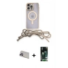 MARSİLYAN™- iPhone 13 Pro Max Kılıf Eksen Özel Seri - Şeffaf 360 Full Body Arka Koruyucu + Rainbow Kamera Lens Koruma Cam - MR
