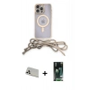 MARSİLYAN™- iPhone 13 Pro Max Kılıf Eksen Özel Seri - Şeffaf 360 Full Body Arka Koruyucu + Rainbow Kamera Lens Koruma Cam - BZ