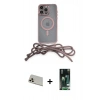 MARSİLYAN™- iPhone 13 Pro Max Kılıf Eksen Özel Seri - Şeffaf 360 Full Body Arka Koruyucu + Rainbow Kamera Lens Koruma Cam - REGD