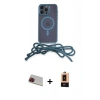 MARSİLYAN™- iPhone 13 Pro Max Kılıf Eksen Özel Seri - Şeffaf Maxco Cam Ekran Koruyucu + Kırmızı Rainbow Kamera Lens Koruma Cam