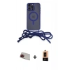 MARSİLYAN™- iPhone 13 Pro Max Kılıf Eksen Özel Seri - Şeffaf Maxco Cam Ekran Koruyucu + Kırmızı Rainbow Kamera Lens Koruma Cam