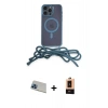 MARSİLYAN™- iPhone 13 Pro Max Kılıf Eksen Özel Seri - Şeffaf Maxco Cam Ekran Koruyucu + Rainbow Kamera Lens Koruma Cam - MI