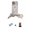 MARSİLYAN™- iPhone 13 Pro Max Kılıf Eksen Özel Seri - Şeffaf Maxco Cam Ekran Koruyucu + Shine Kamera Lens Koruma Cam - MI