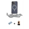MARSİLYAN™- iPhone 13 Pro Max Kılıf Eksen Özel Seri - Şeffaf Maxco Cam Ekran Koruyucu + Shine Kamera Lens Koruma Cam - MI