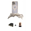 MARSİLYAN™- iPhone 13 Pro Max Kılıf Eksen Özel Seri - Şeffaf Maxco Cam Ekran Koruyucu + Raze Metal Kamera Lens - GD