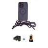 MARSİLYAN™- iPhone 13 Pro Max Kılıf Eksen Özel Seri - Şeffaf Maxco Cam Ekran Koruyucu + Raze Metal Kamera Lens - GD