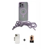 MARSİLYAN™- iPhone 13 Pro Max Kılıf Eksen Özel Seri - Şeffaf Maxco Cam Ekran Koruyucu + Shine Kamera Lens - GD