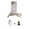MARSİLYAN™- iPhone 13 Pro Max Kılıf Eksen Özel Seri - Şeffaf Maxco Cam Ekran Koruyucu + Shine Kamera Lens - GD