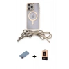 MARSİLYAN™- iPhone 13 Pro Max Kılıf Eksen Özel Seri - Şeffaf Maxco Cam Ekran Koruyucu + Shine Kamera Lens Koruma Cam - PE