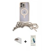 MARSİLYAN™- iPhone 13 Pro Max Kılıf Eksen Özel Seri - Şeffaf Pasifik Cam Ekran Koruyucu + Pers Alüminyum Kamera Lens - GD