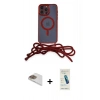 MARSİLYAN™- iPhone 13 Pro Max Kılıf Eksen Özel Seri - Şeffaf Pasifik Cam Ekran Koruyucu + Pers Alüminyum Kamera Lens - GD