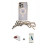 MARSİLYAN™- iPhone 13 Pro Max Kılıf Eksen Özel Seri - Şeffaf Pasifik Cam Ekran Koruyucu + Kırmızı Pers Alüminyum Kamera Lens