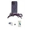 MARSİLYAN™- iPhone 13 Pro Max Kılıf Eksen Özel Seri - Şeffaf Pasifik Cam Ekran Koruyucu + Pers Alüminyum Kamera Lens - LT
