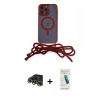MARSİLYAN™- iPhone 13 Pro Max Kılıf Eksen Özel Seri - Şeffaf Pasifik Cam Ekran Koruyucu + Raze Metal Kamera Lens - GD