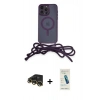 MARSİLYAN™- iPhone 13 Pro Max Kılıf Eksen Özel Seri - Şeffaf Pasifik Cam Ekran Koruyucu + Raze Metal Kamera Lens - GD