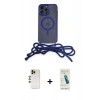 MARSİLYAN™- iPhone 13 Pro Max Kılıf Eksen Özel Seri - Şeffaf Pasifik Cam Ekran Koruyucu + Shine Kamera Lens - GD