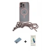 MARSİLYAN™- iPhone 13 Pro Max Kılıf Eksen Özel Seri - Şeffaf Pasifik Cam Ekran Koruyucu + Shine Kamera Lens Koruma Cam - GI
