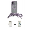 MARSİLYAN™- iPhone 13 Pro Max Kılıf Eksen Özel Seri - Şeffaf Pasifik Cam Ekran Koruyucu + Shine Kamera Lens - GD