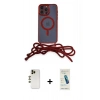 MARSİLYAN™- iPhone 13 Pro Max Kılıf Eksen Özel Seri - Şeffaf Pasifik Cam Ekran Koruyucu + Shine Kamera Lens - GD