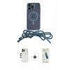 MARSİLYAN™- iPhone 13 Pro Max Kılıf Eksen Özel Seri - Şeffaf Pasifik Cam Ekran Koruyucu + Shine Kamera Lens - GD
