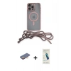MARSİLYAN™- iPhone 13 Pro Max Kılıf Eksen Özel Seri - Şeffaf Pasifik Cam Ekran Koruyucu + Renkli Kamera Lens Koruma Cam - TU