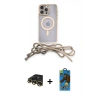 MARSİLYAN™- iPhone 13 Pro Max Kılıf Eksen Özel Seri - Siyah 18D Cam Ekran Koruyucu + Raze Metal Kamera Lens - GD