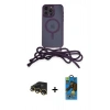 MARSİLYAN™- iPhone 13 Pro Max Kılıf Eksen Özel Seri - Siyah 18D Cam Ekran Koruyucu + Raze Metal Kamera Lens - GD