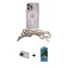 MARSİLYAN™- iPhone 13 Pro Max Kılıf Eksen Özel Seri - Siyah 18D Cam Ekran Koruyucu + Rainbow Kamera Lens Koruma Cam - KI