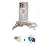 MARSİLYAN™- iPhone 13 Pro Max Kılıf Eksen Özel Seri - Siyah 3D Antistatik Cam Ekran Koruyucu + Pers Alüminyum Kamera Lens - GD