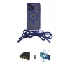 MARSİLYAN™- iPhone 13 Pro Max Kılıf Eksen Özel Seri - Siyah 3D Antistatik Cam Ekran Koruyucu + Raze Metal Kamera Lens - GD