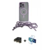 MARSİLYAN™- iPhone 13 Pro Max Kılıf Eksen Özel Seri - Siyah 3D Antistatik Cam Ekran Koruyucu + Raze Metal Kamera Lens - GD