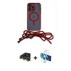 MARSİLYAN™- iPhone 13 Pro Max Kılıf Eksen Özel Seri - Siyah 3D Antistatik Cam Ekran Koruyucu + Raze Metal Kamera Lens - GD