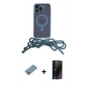 MARSİLYAN™- iPhone 13 Pro Max Kılıf Eksen Özel Seri - Siyah 3D Antistatik Hayalet Cam Ekran Koruyucu + Shine Kamera Lens Koruma Cam - GI