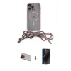 MARSİLYAN™- iPhone 13 Pro Max Kılıf Eksen Özel Seri - Siyah 3D Antistatik Hayalet Cam Ekran Koruyucu + Rainbow Kamera Lens Koruma Cam - KI