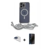MARSİLYAN™- iPhone 13 Pro Max Kılıf Eksen Özel Seri - Siyah 3D Antistatik Hayalet Cam Ekran Koruyucu + Pers Alüminyum Kamera Lens - LT