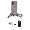 MARSİLYAN™- iPhone 13 Pro Max Kılıf Eksen Özel Seri - Siyah 3D Antistatik Hayalet Cam Ekran Koruyucu + Pers Alüminyum Kamera Lens - GI