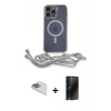 MARSİLYAN™- iPhone 13 Pro Max Kılıf Eksen Özel Seri - Siyah 3D Antistatik Hayalet Cam Ekran Koruyucu + Pers Alüminyum Kamera Lens - SABE