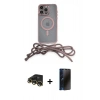 MARSİLYAN™- iPhone 13 Pro Max Kılıf Eksen Özel Seri - Siyah 3D Antistatik Hayalet Cam Ekran Koruyucu + Raze Metal Kamera Lens - GD