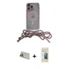 MARSİLYAN™- iPhone 13 Pro Max Kılıf Eksen Özel Seri - Siyah 6D Mat Seramik Hayalet Nano Ekran Koruyucu + Rainbow Kamera Lens Koruma Cam - REGD